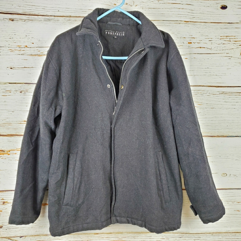 Perry Ellis Portfolio Wool Blend Coat